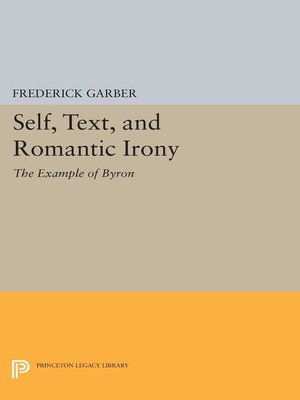 cover image of Self, Text, and Romantic Irony